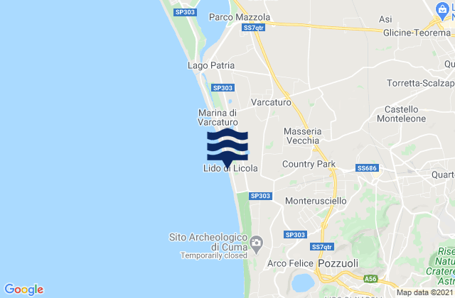 Mapa de mareas Masseria Vecchia Ovest, Italy