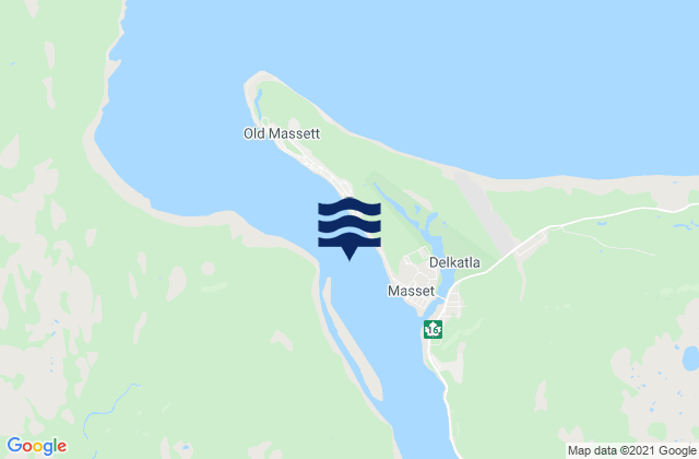 Mapa de mareas Masset Harbor 5 miles Inside, Canada