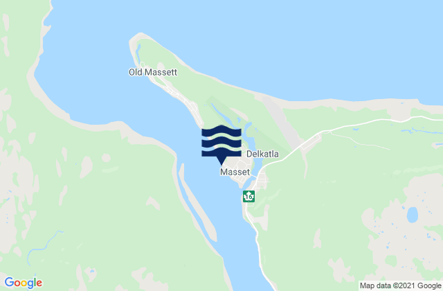 Mapa de mareas Masset, Canada