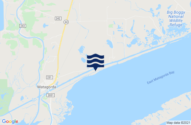 Mapa de mareas Matagorda City, United States