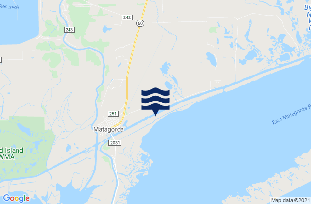 Mapa de mareas Matagorda County, United States
