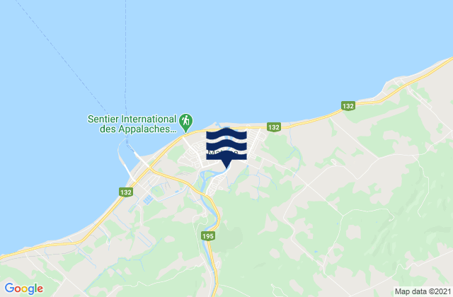 Mapa de mareas Matane, Canada