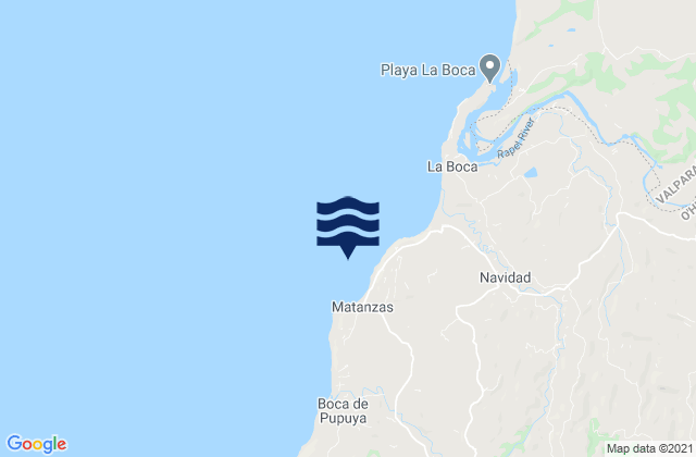 Mapa de mareas Matanzas, Chile