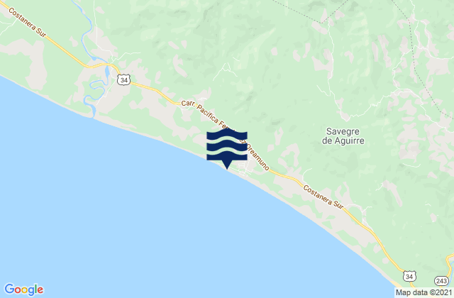 Mapa de mareas Matapalo, Costa Rica