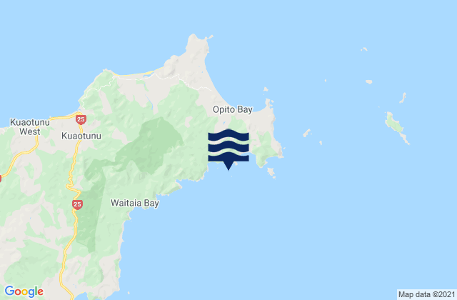 Mapa de mareas Matapaua Bay, New Zealand