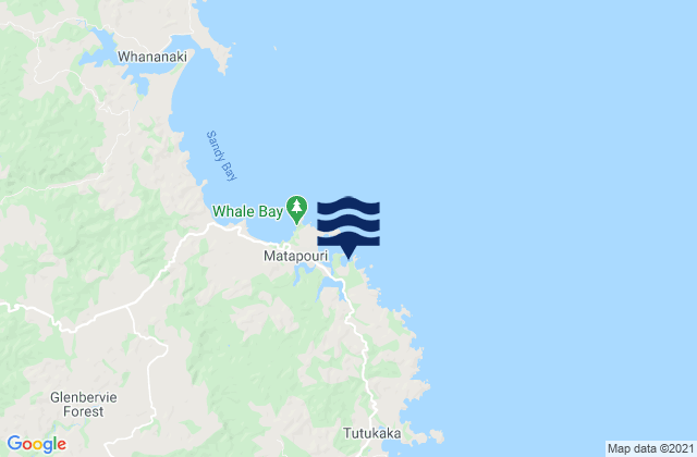 Mapa de mareas Matapouri Bay, New Zealand