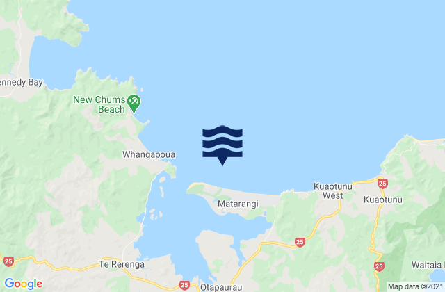 Mapa de mareas Matarangi Beach, New Zealand