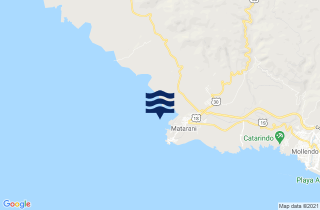 Mapa de mareas Matarani, Peru