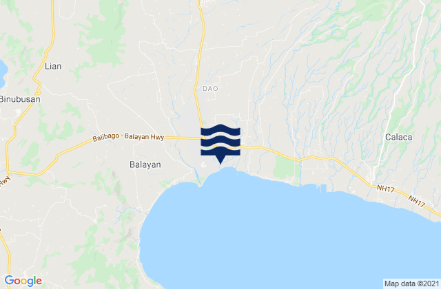 Mapa de mareas Mataywanac, Philippines