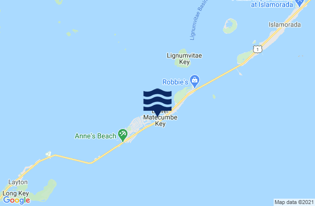 Mapa de mareas Matecumbe Bight (Lower Matecumbe Key Florida Bay), United States