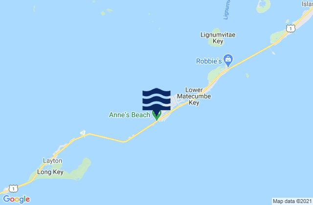Mapa de mareas Matecumbe Harbor (Lower Matecumbe Key Florida Bay), United States