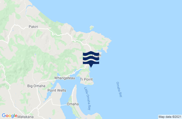 Mapa de mareas Mathesons Bay, New Zealand