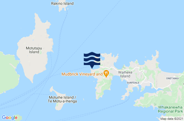 Mapa de mareas Matiatia Bay, New Zealand