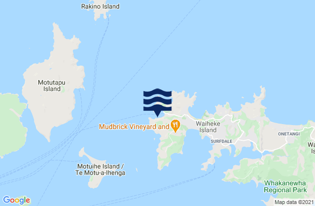 Mapa de mareas Matiatia Bay, New Zealand