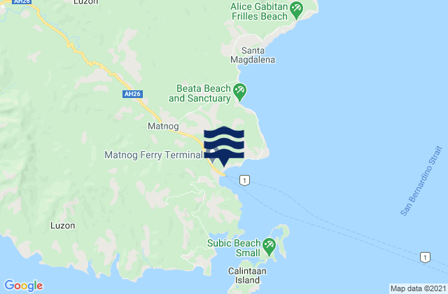 Mapa de mareas Matnog, Philippines