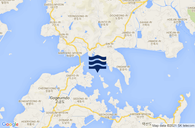 Mapa de mareas Mato-sudo, South Korea