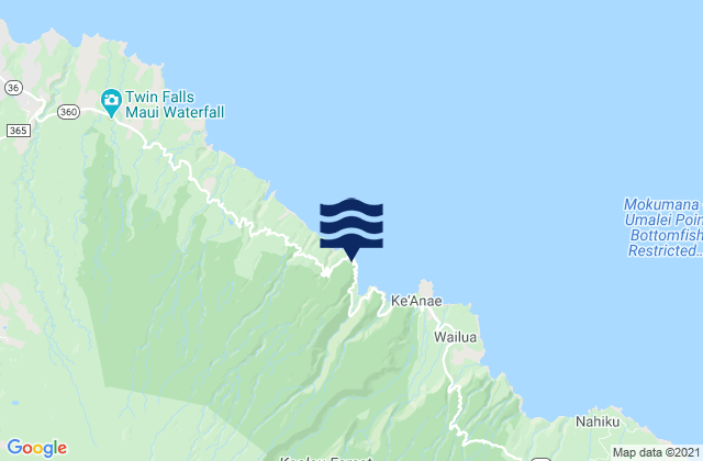 Mapa de mareas Maui, United States