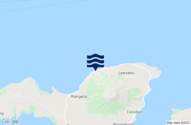 Mapa de mareas Mawa, Indonesia