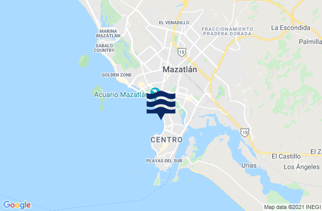 Mapa de mareas Mazatlán, Mexico