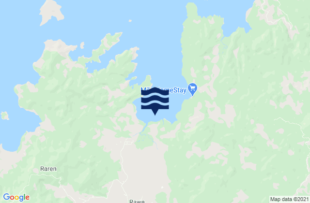 Mapa de mareas Mberheleng, Indonesia