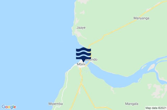 Mapa de mareas Mbini, Equatorial Guinea