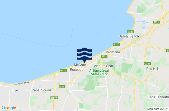Mapa de mareas McCrae, Australia