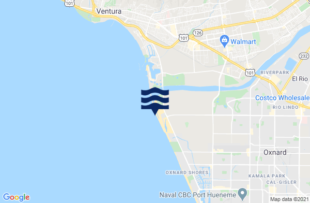 Mapa de mareas McGrath State Beach, United States