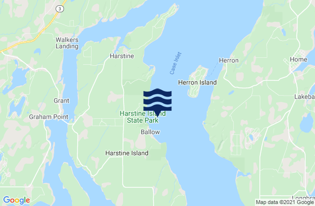 Mapa de mareas McMicken Island Case Inlet, United States