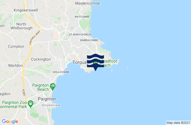 Mapa de mareas Meadfoot Beach, United Kingdom