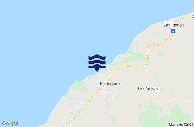 Mapa de mareas Media Luna, Cuba