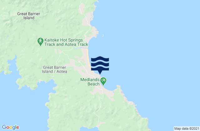 Mapa de mareas Medlands Beach, New Zealand