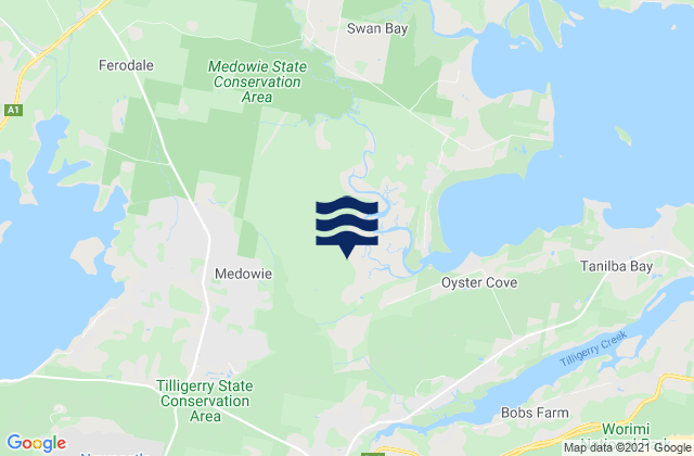 Mapa de mareas Medowie, Australia