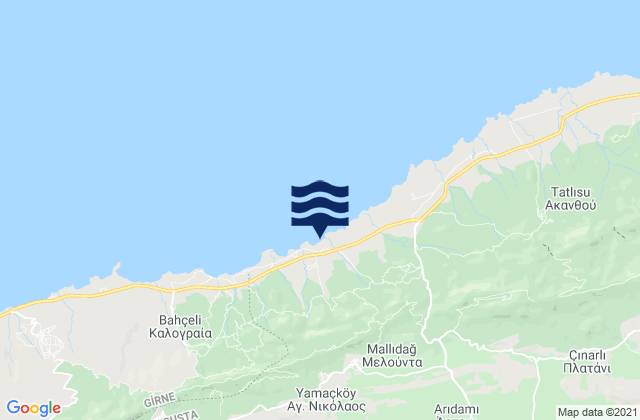 Mapa de mareas Meloúnta, Cyprus