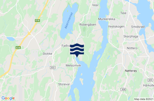 Mapa de mareas Melsomvik, Norway