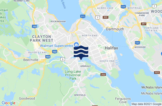 Mapa de mareas Melville Island, Canada