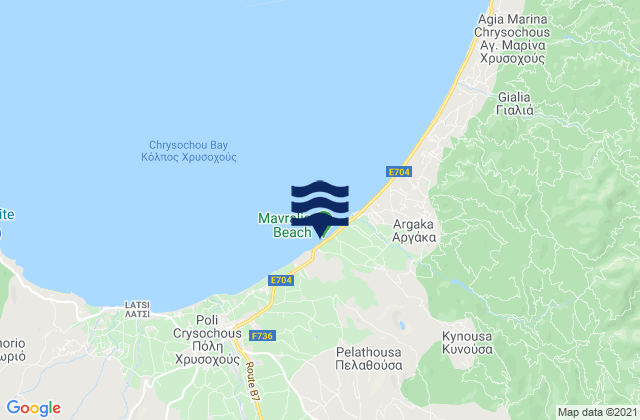 Mapa de mareas Meládeia, Cyprus