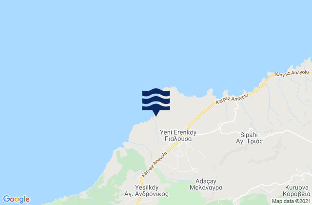 Mapa de mareas Melánarga, Cyprus