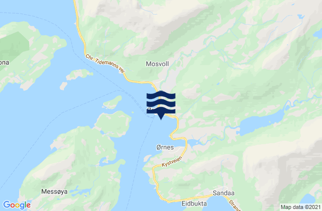 Mapa de mareas Meløy, Norway