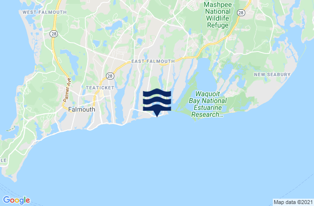 Mapa de mareas Menauhant Beach, United States