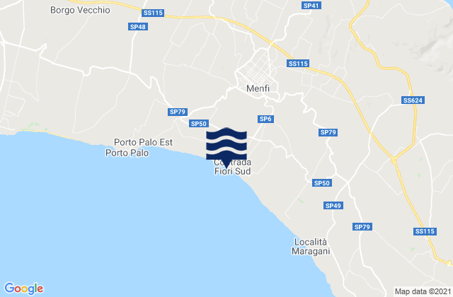 Mapa de mareas Menfi, Italy
