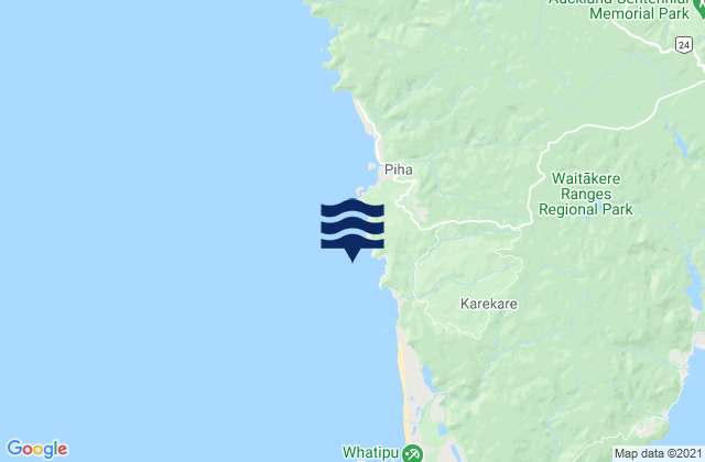 Mapa de mareas Mercer Bay, New Zealand