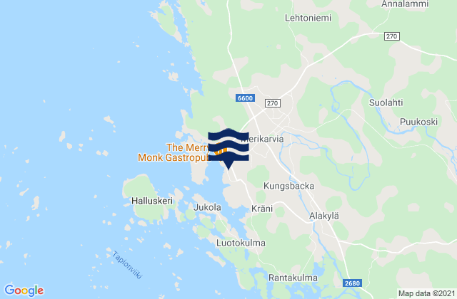 Mapa de mareas Merikarvia, Finland