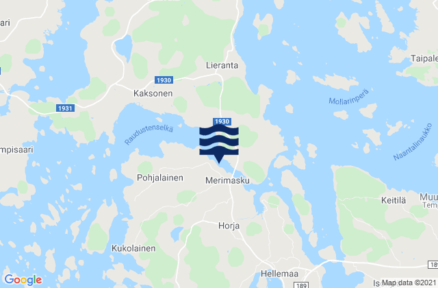 Mapa de mareas Merimasku, Finland