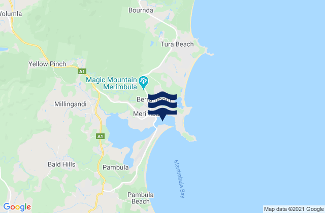 Mapa de mareas Merimbula Bar, Australia