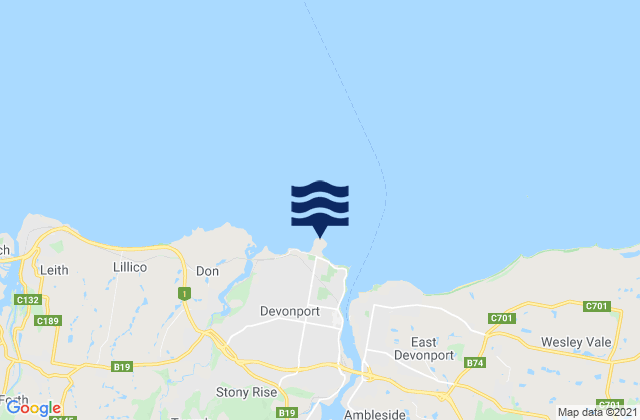 Mapa de mareas Mersey Bluff Lighthouse, Australia