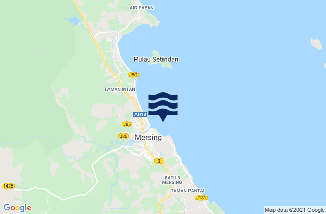 Mapa de mareas Mersing, Malaysia