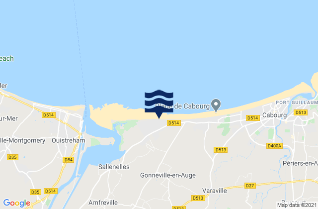 Mapa de mareas Merville-Franceville-Plage, France