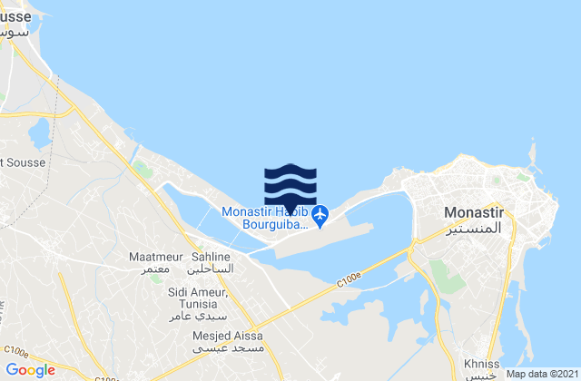 Mapa de mareas Mesdour, Tunisia