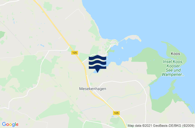 Mapa de mareas Mesekenhagen, Germany
