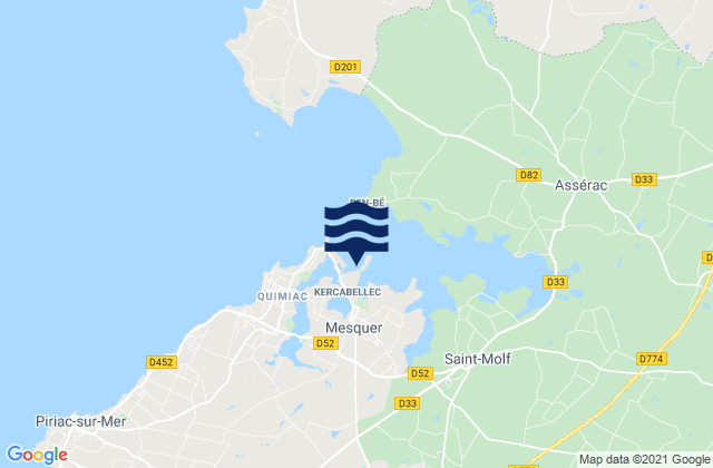 Mapa de mareas Mesquer, France